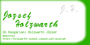 jozsef holzwarth business card